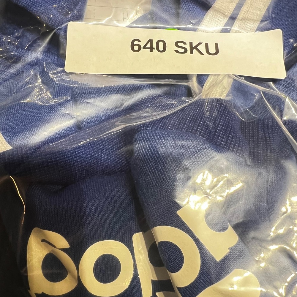 Adidog Pet Hoodie Jumpsuit Blue Athletic Small Dog Clothes Tracksuit 003 - Picture 8 of 8